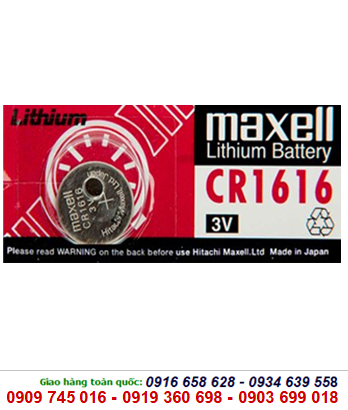 Maxell CR1616; Pin 3v lithium Maxell CR1616 chính hãng Made in Japan